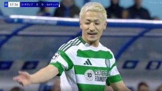 おい、 立てよ！ 前田大然、爆速プレスで吹っ飛ばす→“不敵な笑み”「ヤバい速いな」 危険な“アフタータックル”にネット騒然「怖すぎる」