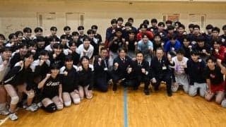 春高バレー、千葉から男女そろって出場の習志野を宮本泰介市長が激励「全力で応援する」