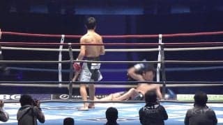 ゴング直後に… 回し蹴りで“一撃”衝撃KO 「これが空手」「見えないキックは効く」驚嘆の声