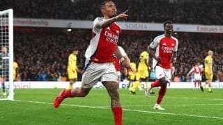 途中投入の主力お膳立てでジェズスが逆転のハットトリック！　アーセナルが鎌田大地途中出場のパレス撃破で4強入り【EFLカップ】