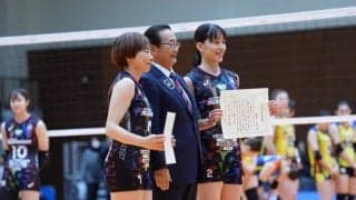 【バレー】埼玉上尾　岩崎こよみと山岸あかねが「上尾市功労賞」を受賞　SV女子