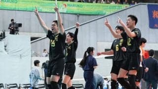 春高バレー　開智がストレート勝ちで3回戦に進出　同校史上初の4強入りに前進