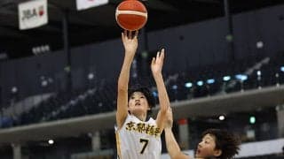 185センチの高さを誇る石綿文…京都精華学園の大会連覇へ「しっかりと自分たちのプレーを」