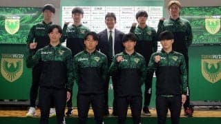 昨季6位からのさらなる躍進期す東京Vが新体制発表会見！　磐田から加入の鈴木海音＆平川怜ら新戦力8名が意気込み