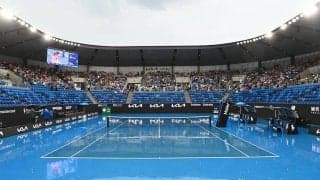 全豪オープン開幕日から雨で8試合が順延。西岡良仁、日比野菜緒は翌日以降に
