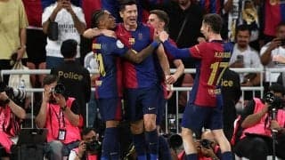 圧巻バルセロナが衝撃マニータで2戦連続クラシコ大勝！　フリック新体制で初タイトル【スーペル・コパ】