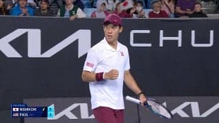 アリーナが揺れた！錦織圭、“超絶リターンエース”に場内大歓声 世界11位も呆然「体勢崩しながら…やばい」驚異の瞬間