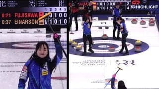 最後の一投で決めた！藤澤五月、“残り21秒で”劇的ドローショット炸裂 奇跡の同点シーンに「よく決めた」視聴者歓喜