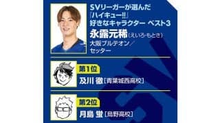 【ハイキュー‼×SVリーグ】大阪ブルテオン永露元稀は192cmの「勝たせるセッター」 青葉城西の司令塔・及川徹は「憧れる」