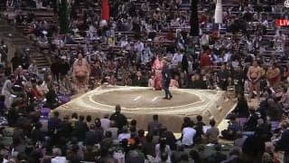 大相撲中継、最前列に美人女優が降臨！ “まさかの2ショット”に「金八先生と迫田八重子がいる」ファン騒然