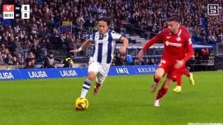 「マジシャンだ」久保建英の“無双ドリブル”にSNS沸騰！「レベチすぎ」謎の“３人スルー”には「なんでだ…」