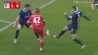 スタジアム騒然！ 堂安律、超絶ドリブル突破→“スーパーアシスト”炸裂の瞬間「これは神」 完璧すぎる“ピンポイントクロス”「ここしかない」