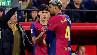 バルセロナに痛手…先月長期離脱から復帰のアラウホが無念の再離脱