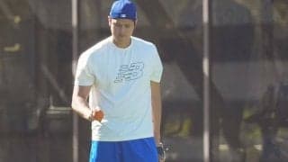 大谷翔平に意外な“ライバル”登場!?　筋骨隆々に興味津々…現れた新顔は「風格がいぶし銀」