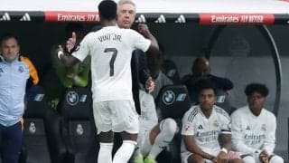 ヴィニシウスのサウジ移籍検討報道に辟易のアンチェロッティ監督｢うんざりしているが、心配はしていない｣