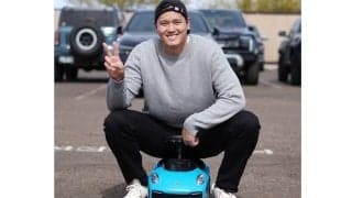 大谷翔平、ロバーツ監督にイタズラ　車を“ミニポルシェ”にすり替え「お仕置きが必要だ！」