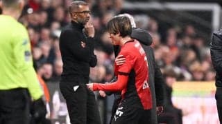 「悪化の一途をたどっている」と厳しい目…古橋亨梧のフランスでの2試合目は左肩痛めて退場…レンヌ指揮官は9人での戦いに「もちろん難しい」