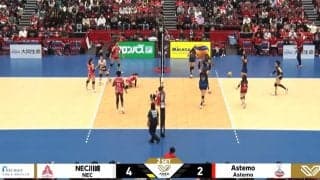 女子バレー、相手選手が絶望…“高すぎる”ブロック すべてを弾き返されて愕然リアクション