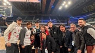 富樫や渡邊ら千葉Jメンバーが現地応援…B3東京Uに移籍したトビンと記念撮影