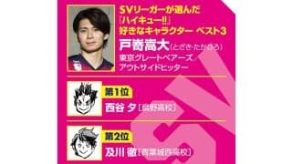 【ハイキュー‼×SVリーグ】東京GB戸嵜嵩大は難病を乗り越え、憧れの柳田将洋と同じプロに　迷いを振り払った及川徹の言葉とは？