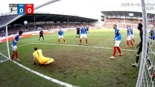 スタジアム騒然！ 町野修斗、ゴールライン上で超反応→“神クリア”炸裂「すげえええ」 絶体絶命のピンチを救う“超ファインプレー”「これはエグい」