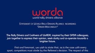 世界ラリードライバー連盟が「ドライバーの不祥事」への高まる制裁について声明を発表