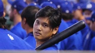大谷翔平、左膝自打球で「ああああ！」　苦悶の表情で絶叫…実況同情「これは痛い」
