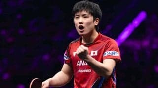 張本智和、躍進の“同級生”篠塚大登との打ち合い制し準決勝へ　注目の日本人対決に勝利でベスト4入り【WTTチャンピオンズ重慶】
