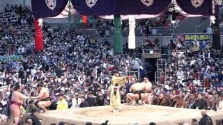 「まじか」「本物だ！」“M-1チャンピオン“が大阪場所の客席に……「相撲好き過ぎるだろ」驚きの声