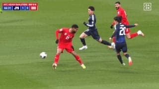 「久保まじでレベチ」日本代表、先制点！久保建英→鎌田大地の超連携でゴラッソ！「シュートうまっ！」「連携イーフトやんけ笑」バーレーン戦でＷ杯最速出場へ前進