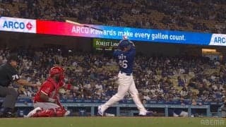 「あぶなっ」世界一・ドジャース強打線は“後方”も注意！？バットすっぽ抜けに観客騒然「ネットが必要な理由」「怖いね」