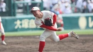 智弁和歌山のプロ注目右腕が最速151キロ計測も2失点、「腕を振れなかった」と課題の制球力悔やむ
