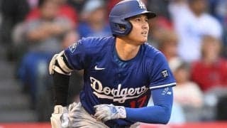 大谷翔平、160キロ二塁打でOP戦締め　“最終戦”は2打数1安打、6回途中交代
