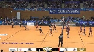 女子バレー、身体能力がエグすぎる！ 背面レシーブからの強烈バックアタック…1人攻守にファン騒然