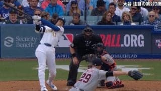 これは… 大谷翔平、とんでもないスイング「バケモンやん」「打撃はパワー」 MLB最強左腕の内角高め157キロ剛速球を強振… 球場どよめく