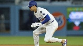 大谷翔平、今季初盗塁でスタンド盛り上がる！ド軍打線が前田健太討ち…エドマン一発、フリーマン適時打で追加点　開幕5連勝飾る