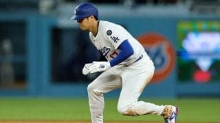 大谷翔平、“新フォーム”で2試合連続盗塁　左手をつかないスライディングで二盗に成功
