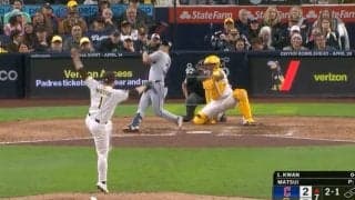 衝撃！パドレス松井裕樹、“魔球”で無双状態「えげつない」 リトル・イチローも“料理”… 3者連続三振で完璧リリーフ