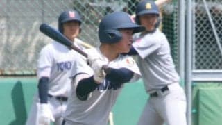 横浜の好打者が浦実の変則左腕から2ラン！145キロを計測した本格派左腕に指揮官も評価【高校日本代表候補強化合宿】

