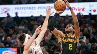 1960年代以来初…サンダーのSGAが70戦連続で20得点超えもレイカーズ戦で珍事