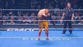 「今のは禁止でしょ」“謎の覆面レスラー”が危険技を連発…「ミスなの？」アクロバティック技の応酬も“怖い着地”にファン騒然