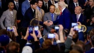 大谷翔平は「先生の話を聞いていない小学生のよう」トランプ米大統領の演説中にベッツと共に「遊びすぎていた」米メディア指摘