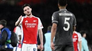 マドリー相手にキャリア初の直接FK弾を立て続けに2本、ライスは｢数年後に今夜のプレーが本当に特別だったと実感するだろう｣と夢見心地