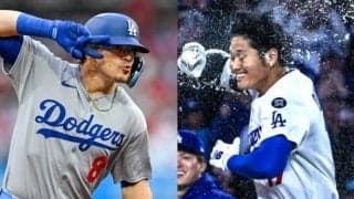 大谷翔平のCMポーズが定着した経緯 同僚マンシーが説明「みんなが笑うちょっとした瞬間だ」「たいていこうやってセレブレーションが始まる」