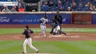 何を投げた…？ メッツ千賀滉大、“想定外の魔球”に打者パニック「冷静すぎる」タイミング狂って“空振り三振”→呟きながら去る「なんか言ってる？」