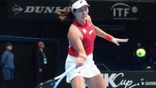 内島萌夏、2本のマッチポイントを防いでエース対決を制す！2勝0敗で日本がルーマニア下す[女子国別対抗戦BJK杯]