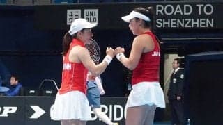 青山修子／穂積絵莉のダブルスも勝利し日本は3勝0敗でルーマニアを下す！杉山愛監督「今日の喜びは全部の試合が終わってから」と気持ちを引き締める[女子国別対抗戦BJK杯]