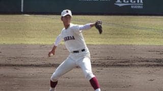 早稲田実が新戦力を試しながら6回コールド！196センチの長身右腕が4回8奪三振の快投！【東京】