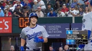 カーショーも大はしゃぎ！ 大谷翔平の“代役1番”、いきなり先頭打者弾でド軍ベンチがお祭り騒ぎ…SNSも沸騰