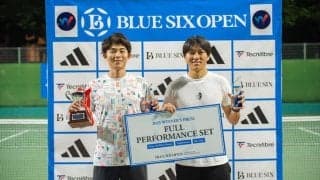 楠原悠介／中川舜祐が今季ITF大会3勝目。望月勇希がシングルス決勝へ 内山靖崇主催のITF大会「BLUE SIX OPEN」